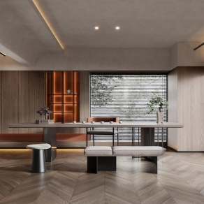 新中式茶室3D模型下载